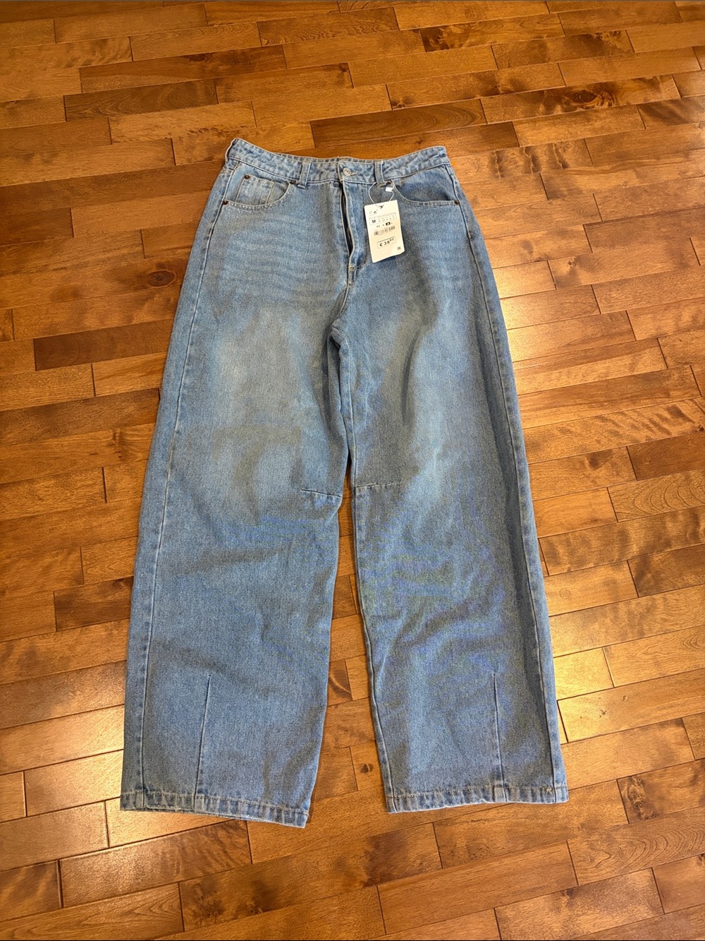 High-Rise Wide Leg Jeans in Light Blue